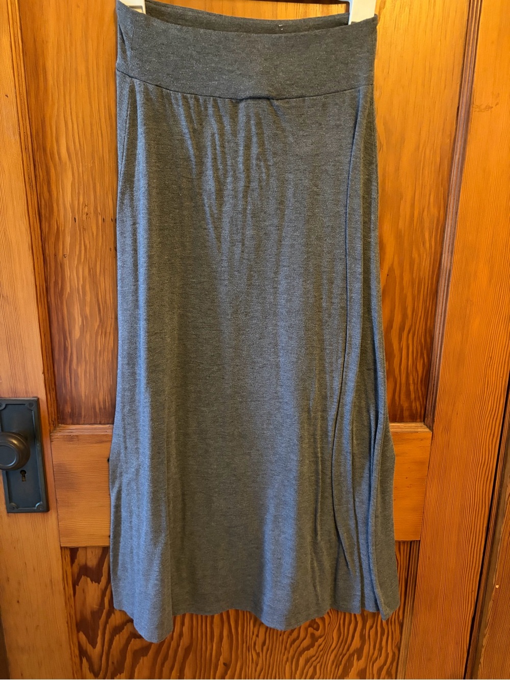 Girls M 10-12 Gray Maxi Skirt - Soft Stretch Everyday Skirt